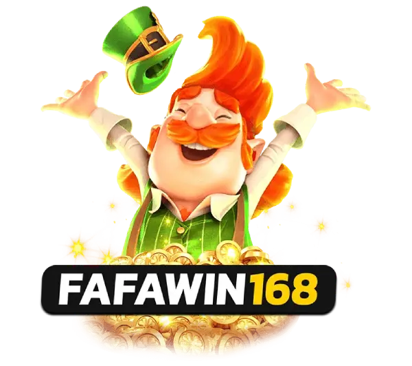 FAFAWIN168 เจ้านายโชคดีผมแดง (Leprechaun) ยกมือฉลองกับกองเหรียญทองและไฟเย็น